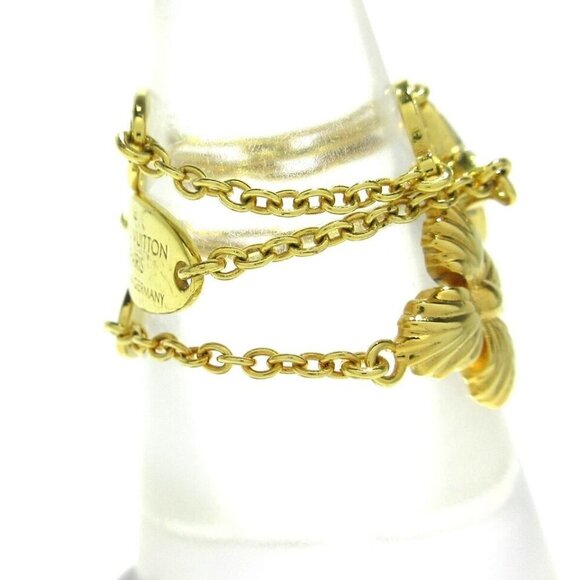 100% Authentic LOUIS VUITTON Set 3 Berg Blooming Strass Gold Ring - Picture 2 of 6